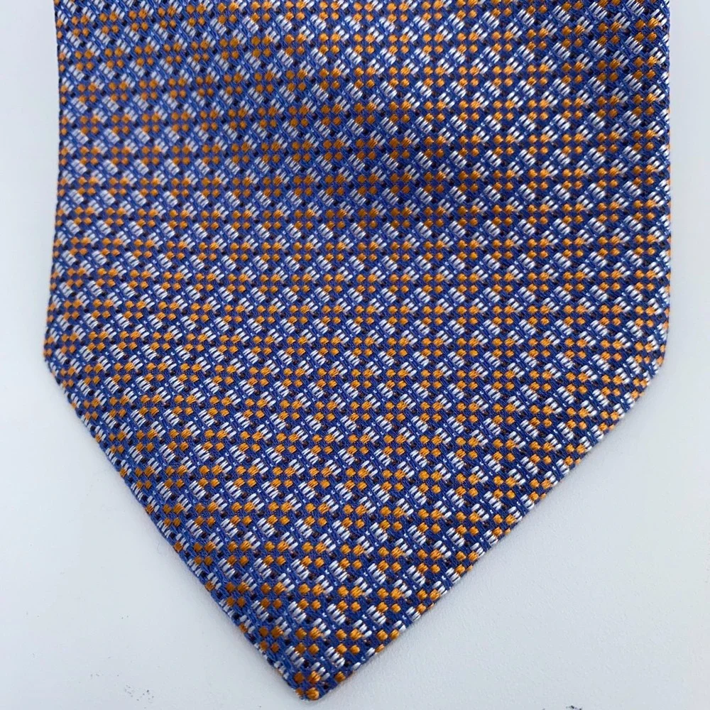 Eton Tie Mens One Size Multi Patterned Silk‎ Classic Fit Necktie Italy Made NWT
